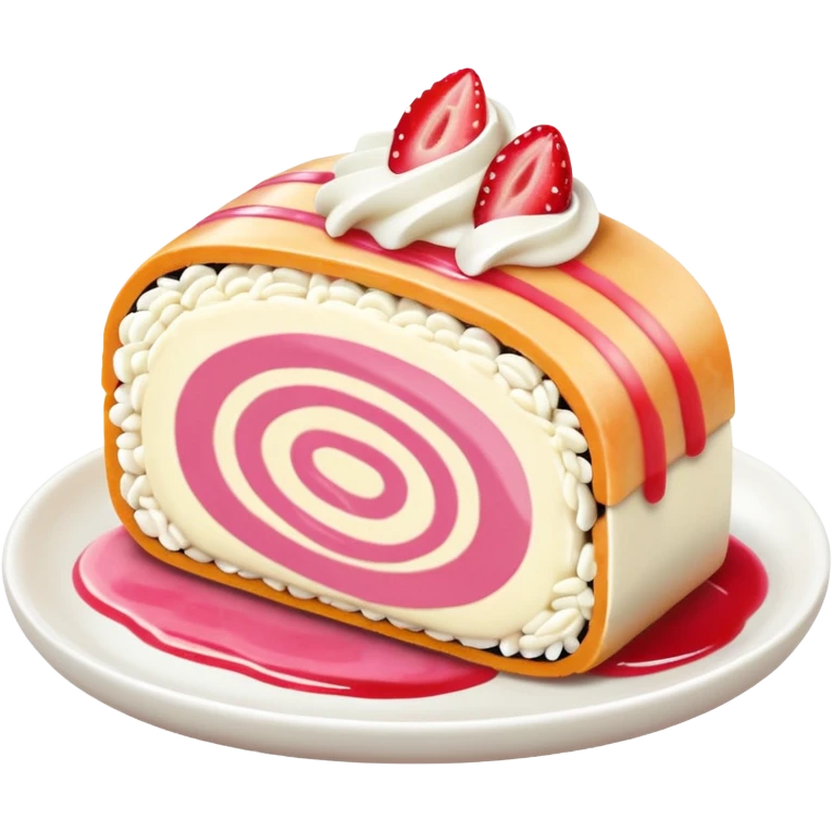 Strawberry cheesecake sushi emoji