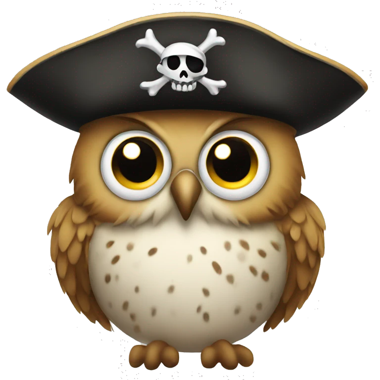 owl with pirate hat emoji