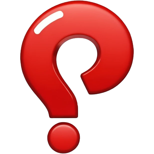 question mark, red emoji