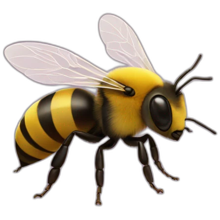 Bee on fan emoji