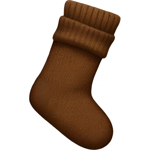 Brown sock emoji