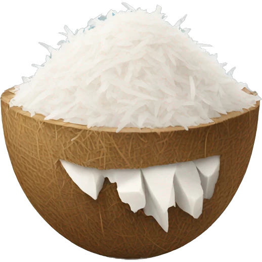 shredded coconut emoji