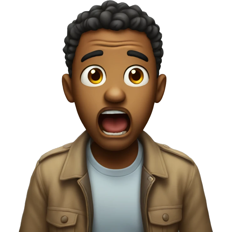 terrified at birthday emoji