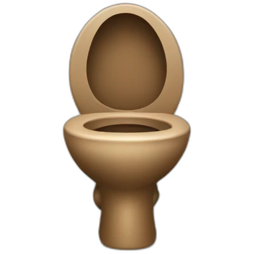 Inverted defecation emoji