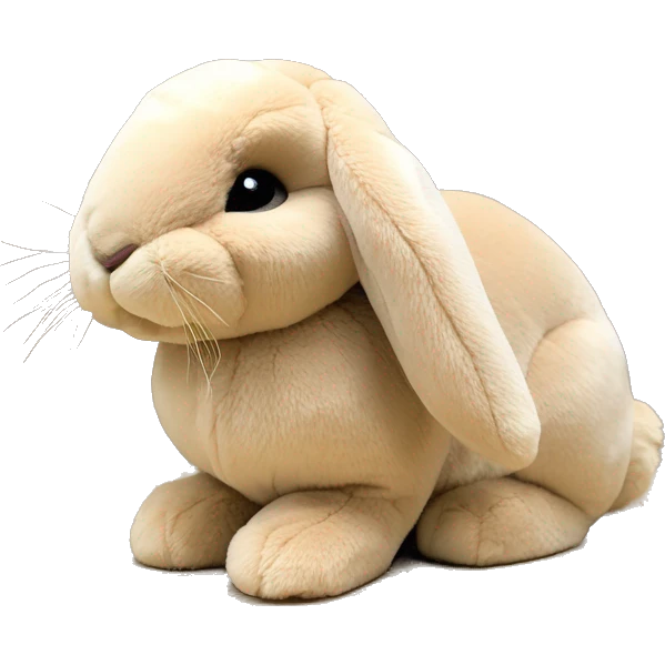 light tan, lop ear bunny, jellycat stuffed animal emoji
