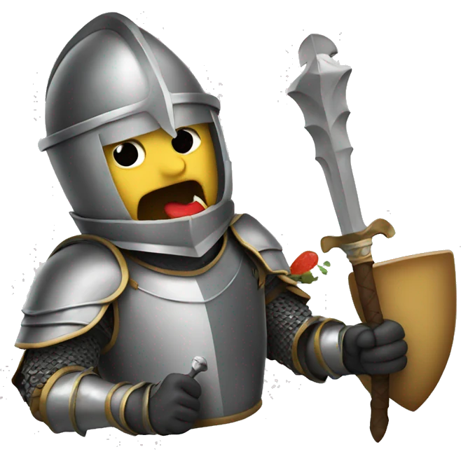 Knight eating emoji