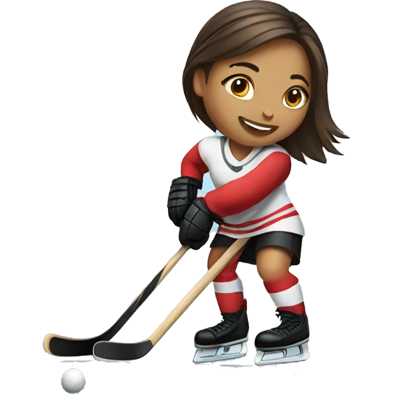 Girl playing hockey  emoji