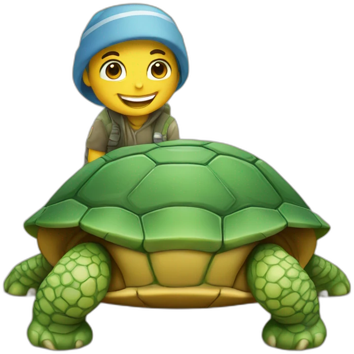 Chat sur tortue emoji