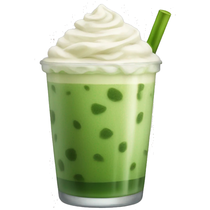 Iced matcha latte  emoji