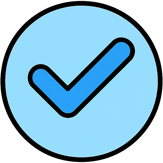 blue tick icon emoji