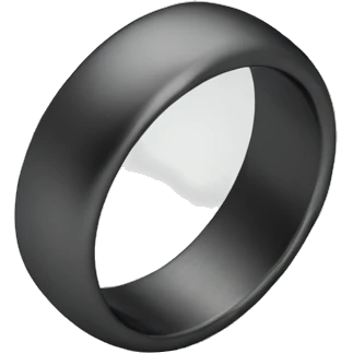 Dark silver male ring 0 angle minimalistic emoji