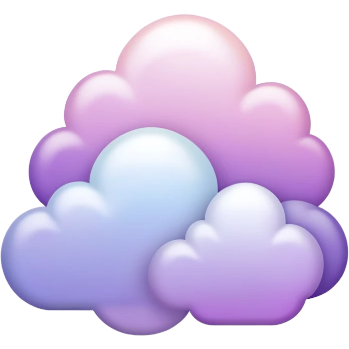 Pastel Violet gradients clouds emoji