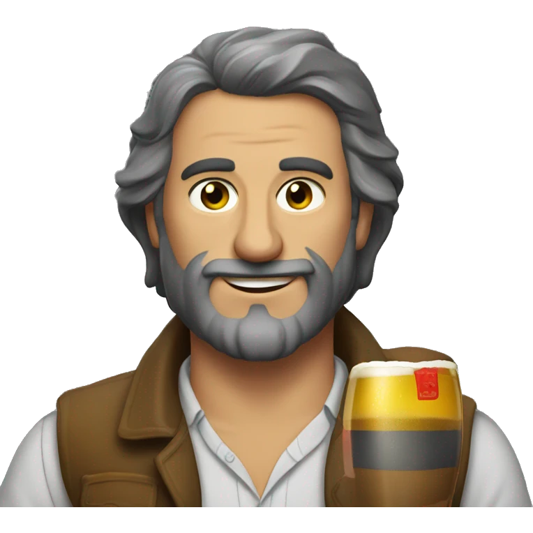 Leon tomando cerveza emoji