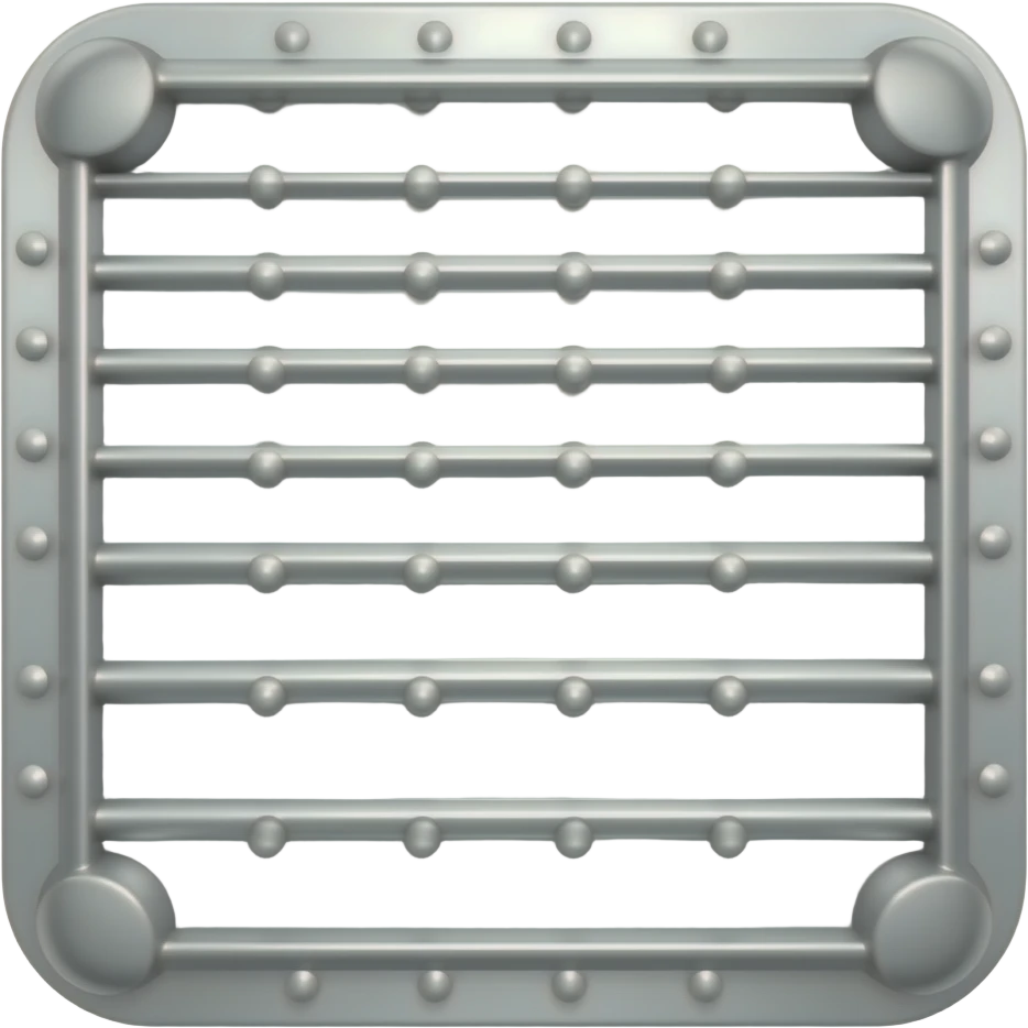 wall of metal bars no foreground or backgroud emoji
