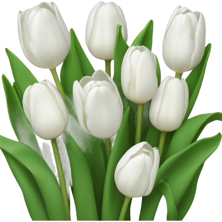 White tulips emoji