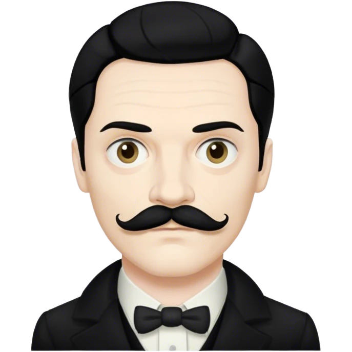 james march, american horror story, black hair, even peters, moustache,  emoji