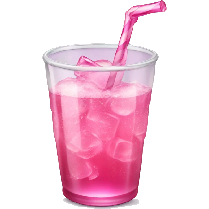 Pink glass soda pop  emoji
