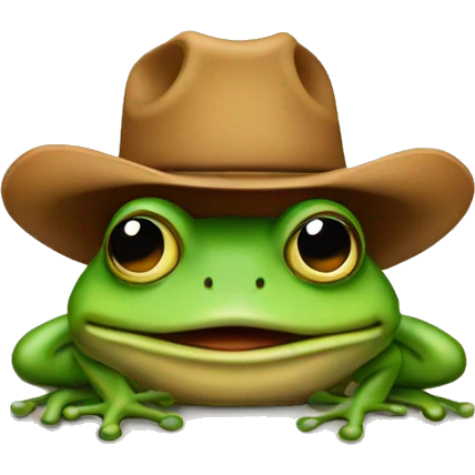 Cowboy frog emoji