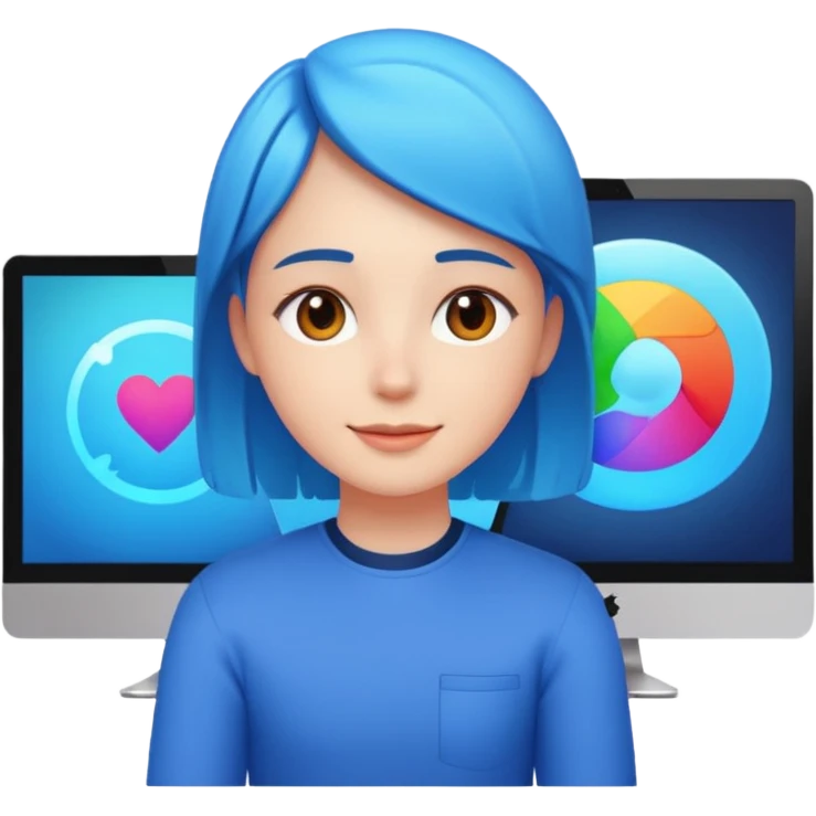 i want an emoje a person had completed his interview which is taken by Artificial interlligence in a computer emoji