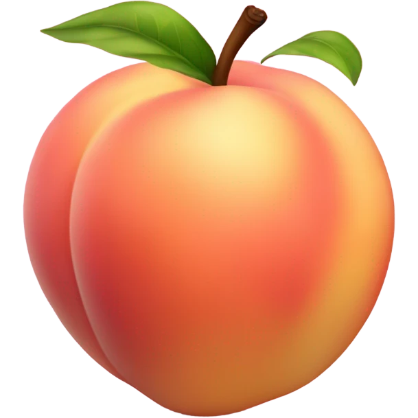 Peach dripping white at the end emoji