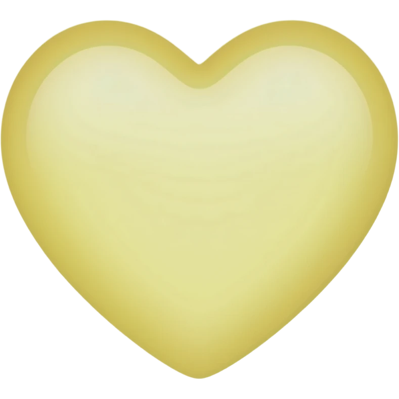 one light pastel yellow colored glowing heart outline with even lighter shade of yellow filled in it emoji