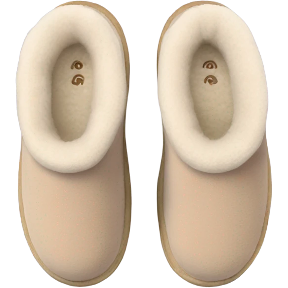 pastel beige cute ugg slippers emoji