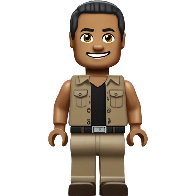 Dwayne Johnson lego full body emoji