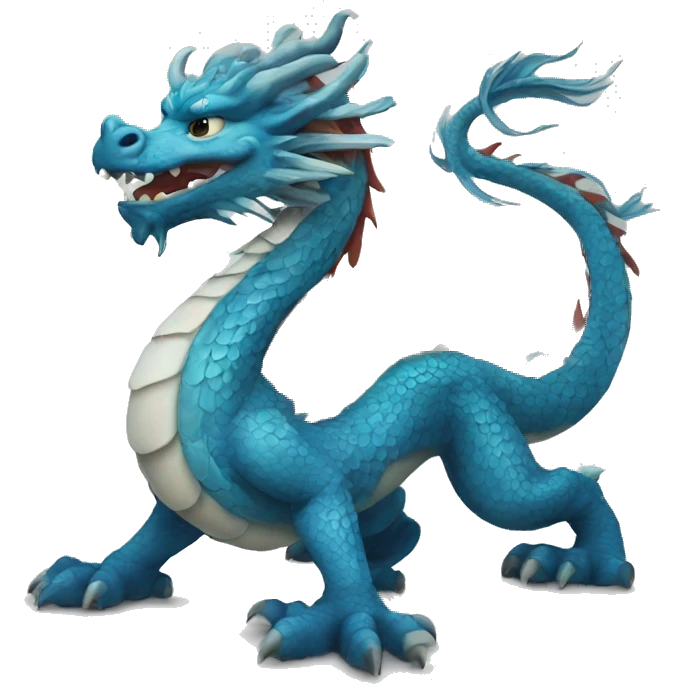 Chinese blue dragon emoji