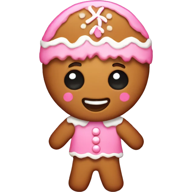 gingerbread pink emoji