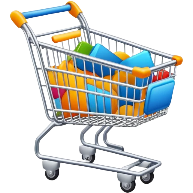 shopping app icon with cart emoji