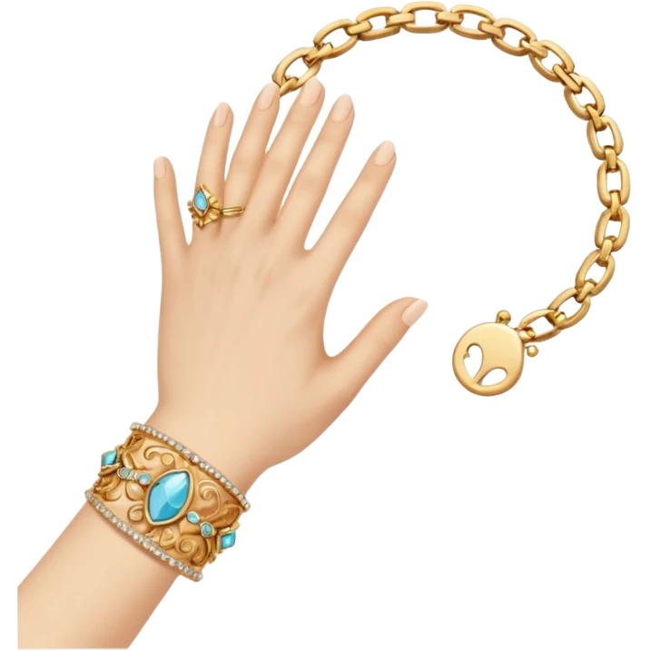 hand with bracelet emoji