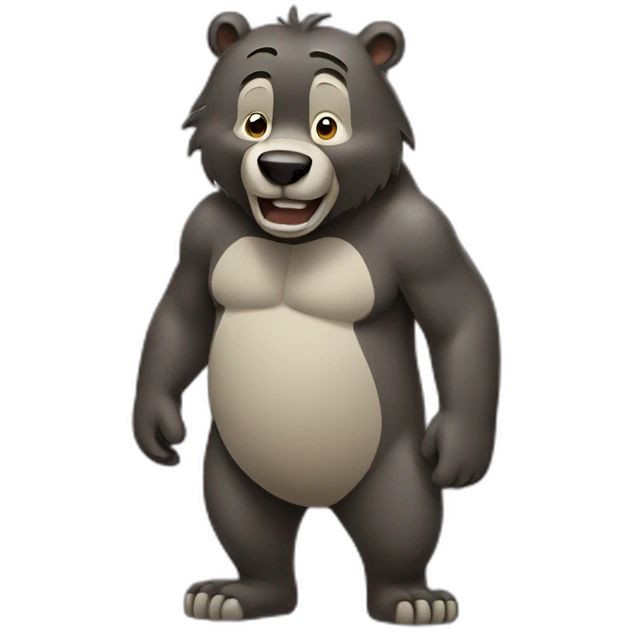 Baloo Disney with just upper body emoji