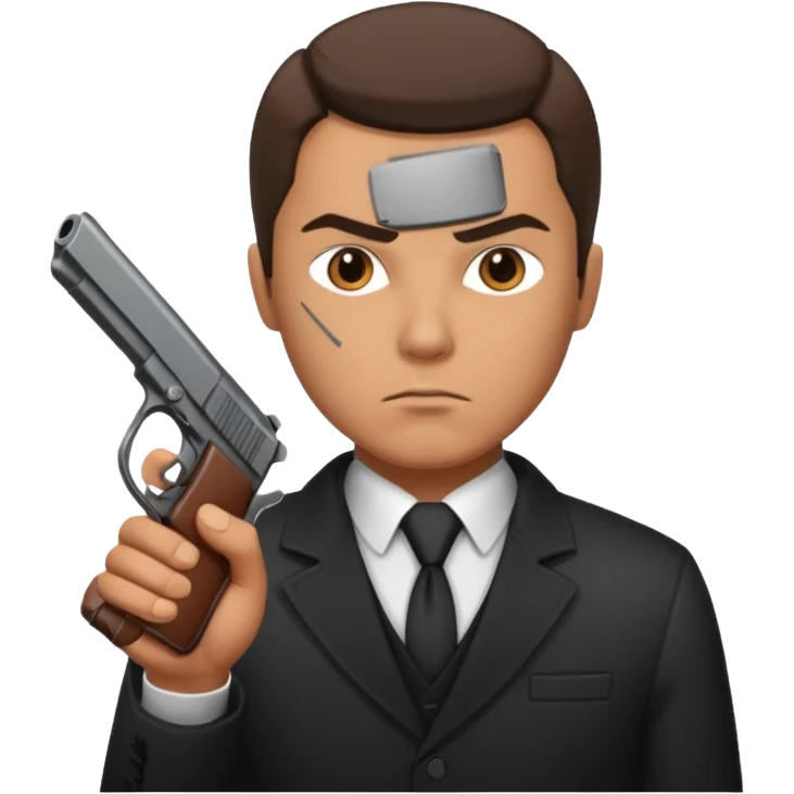 hitman with pistol emoji
