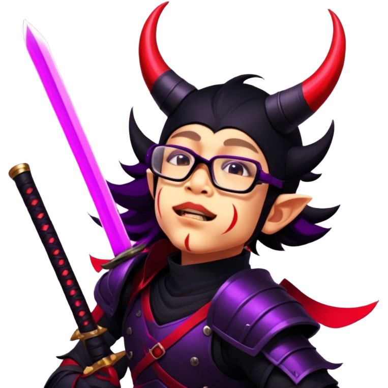 Demon-Horned Warrior emoji