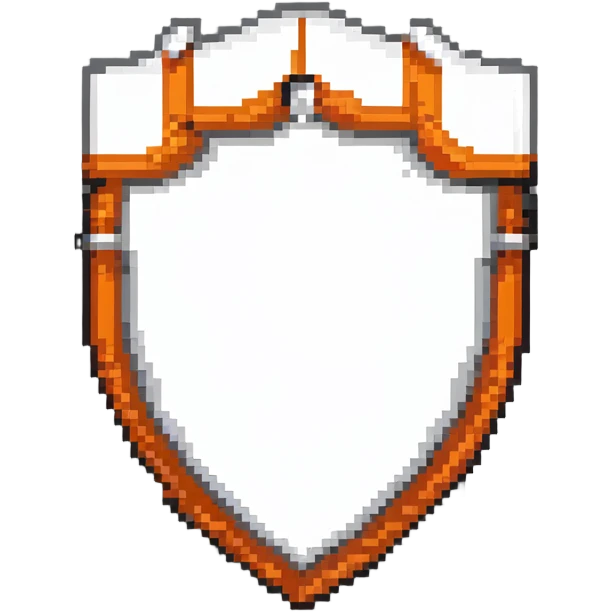 Minimalist HTML5 logo with simplified shield shape in orange and white emoji