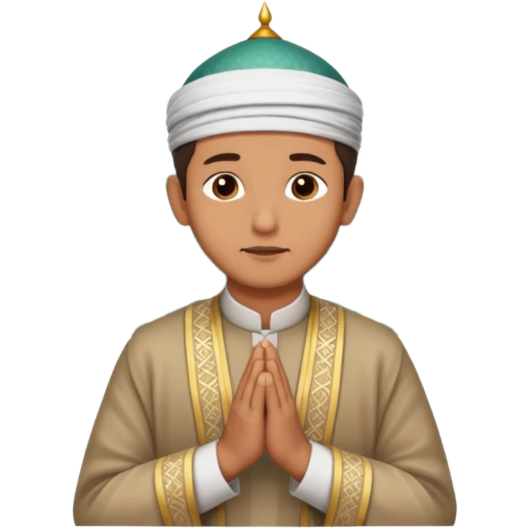 RAMADAN DAILY ROUTINE FOR A GUY PAYING IN A MOSQUE emoji