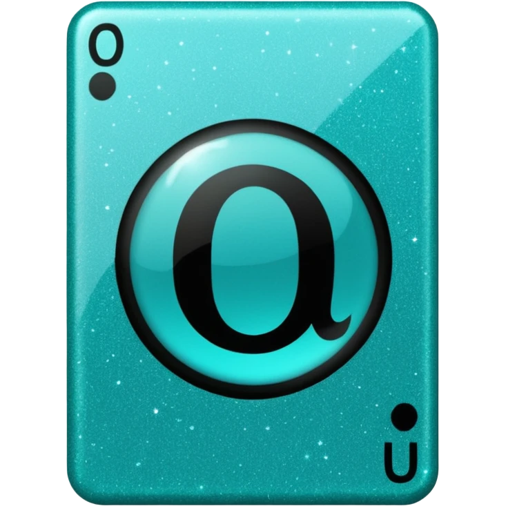 Teal Glittery uno reverse card that says no u in the middle emoji