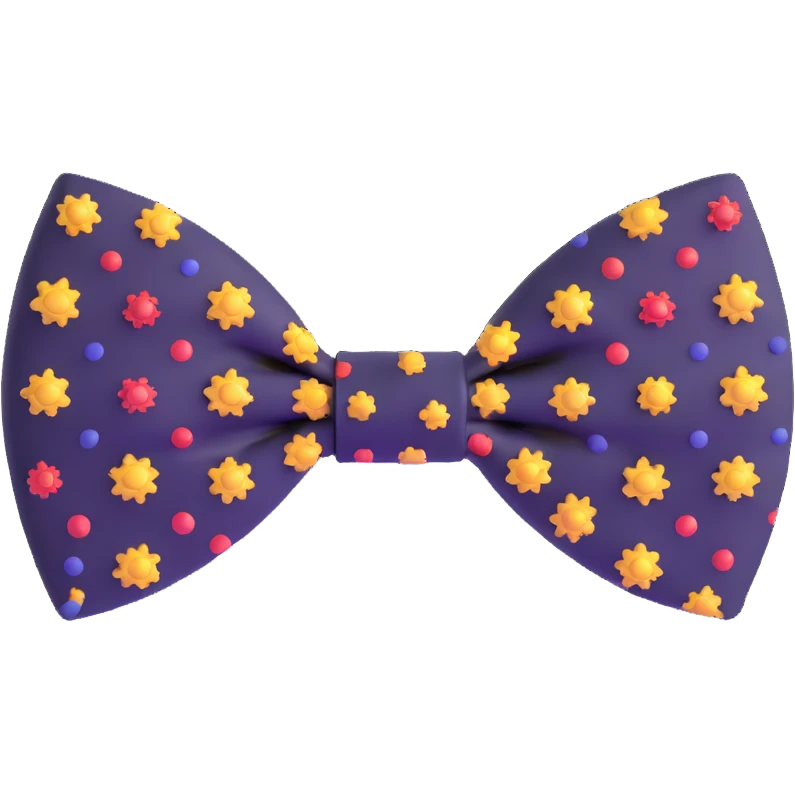 elegant bowtie with virus pattern emoji