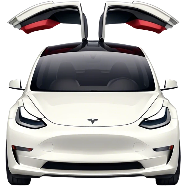 Tesla Model 3 - Tesla (Model Year: 2021) (Iconic colour: White) emoji