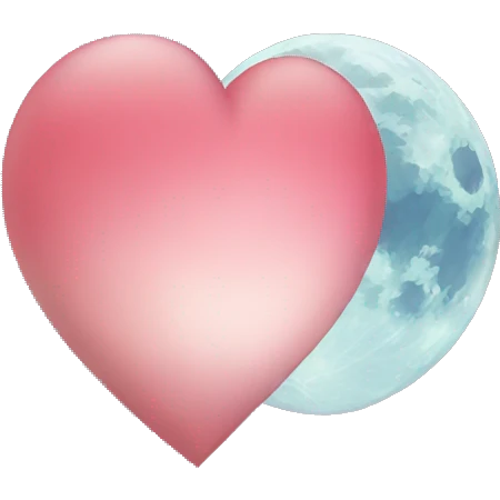 Heart moon emoji