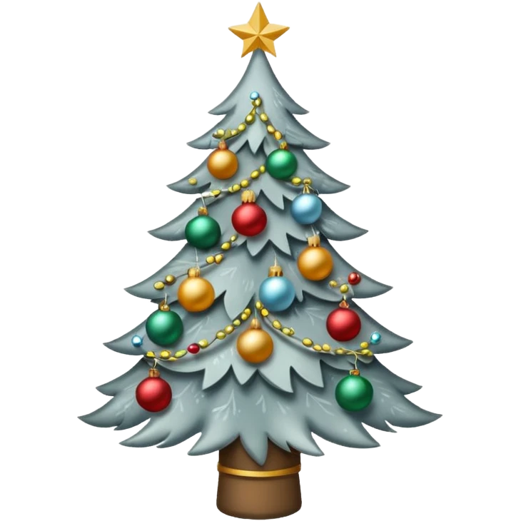 generate gray color christmas tree emoji