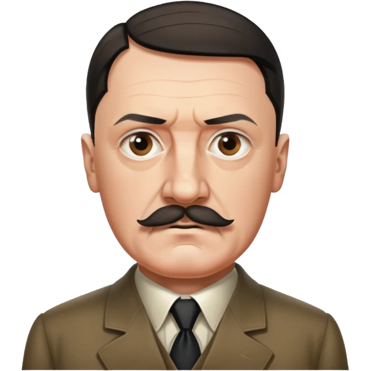 adolf hitler with an angular square mustache emoji