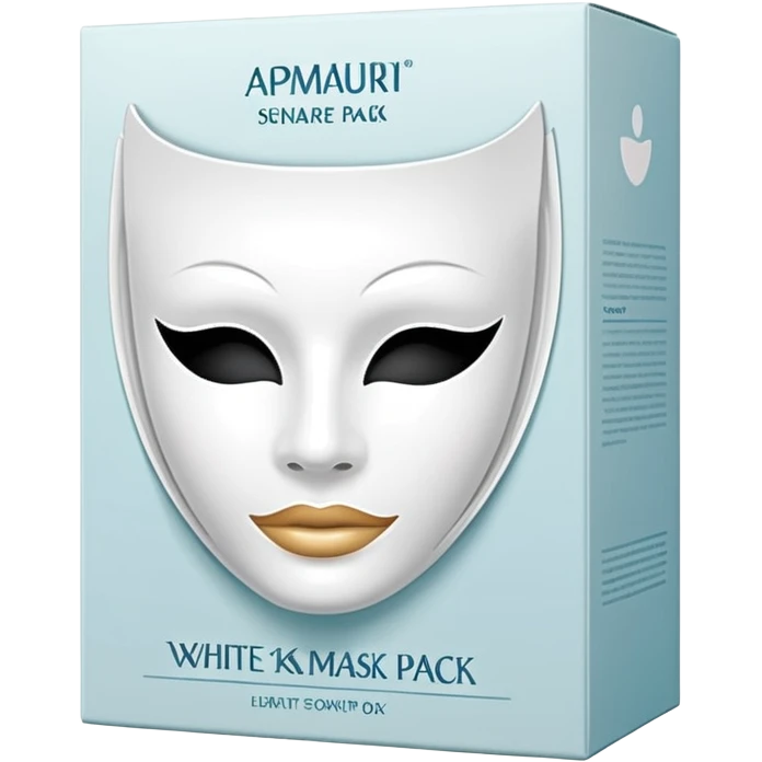 a beauty producd box of skincare white mask pack emoji