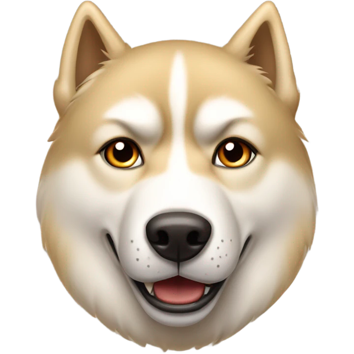 Husky, golden beige angry  emoji