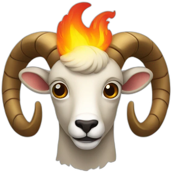 Ram with fire horns  emoji