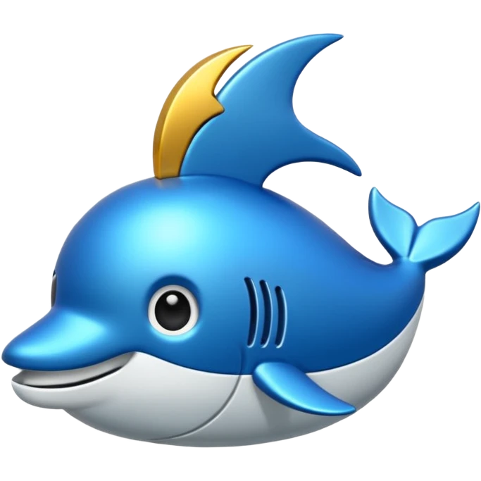 Âncora azul com dourado  emoji