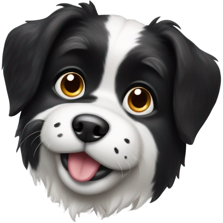 Black and white dog dog emoji