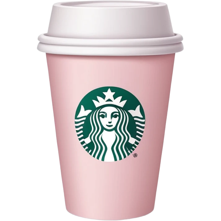 Starbucks pale pink paper cup emoji