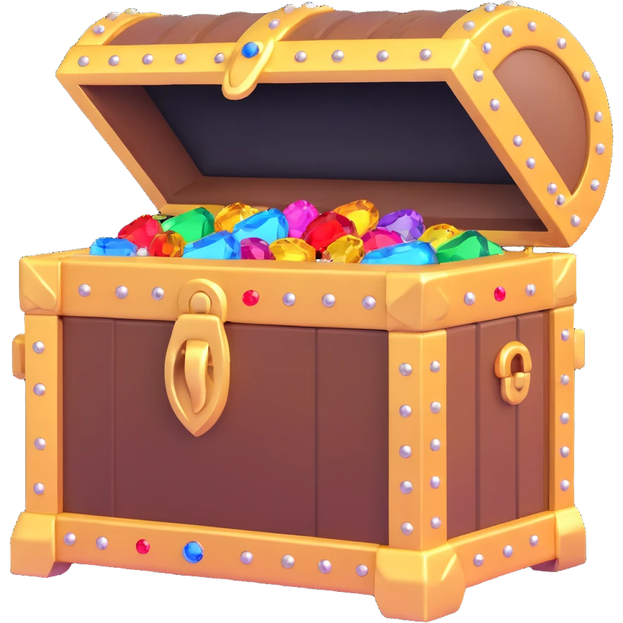 ornate treasure chest with gold and gems emoji