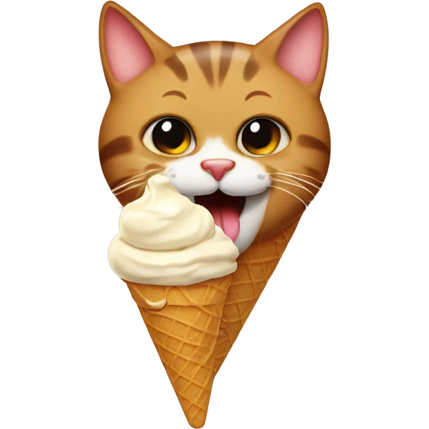 cat licking ice cream emoji